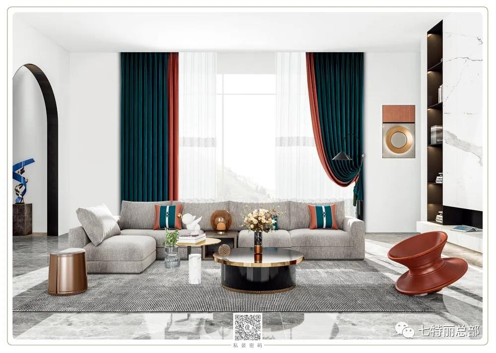 七特麗窗簾D5-06